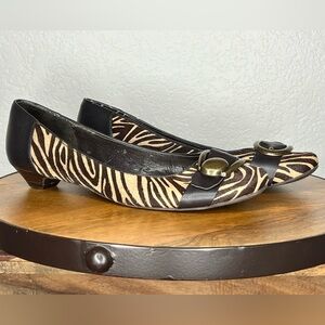 291. Nine West Leopard Print Low Pump Size 7